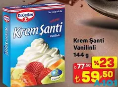 DR. OETKER KREM ŞANTİ VANİLİNLİ 144 G fiyat ve kampanya bilgisi